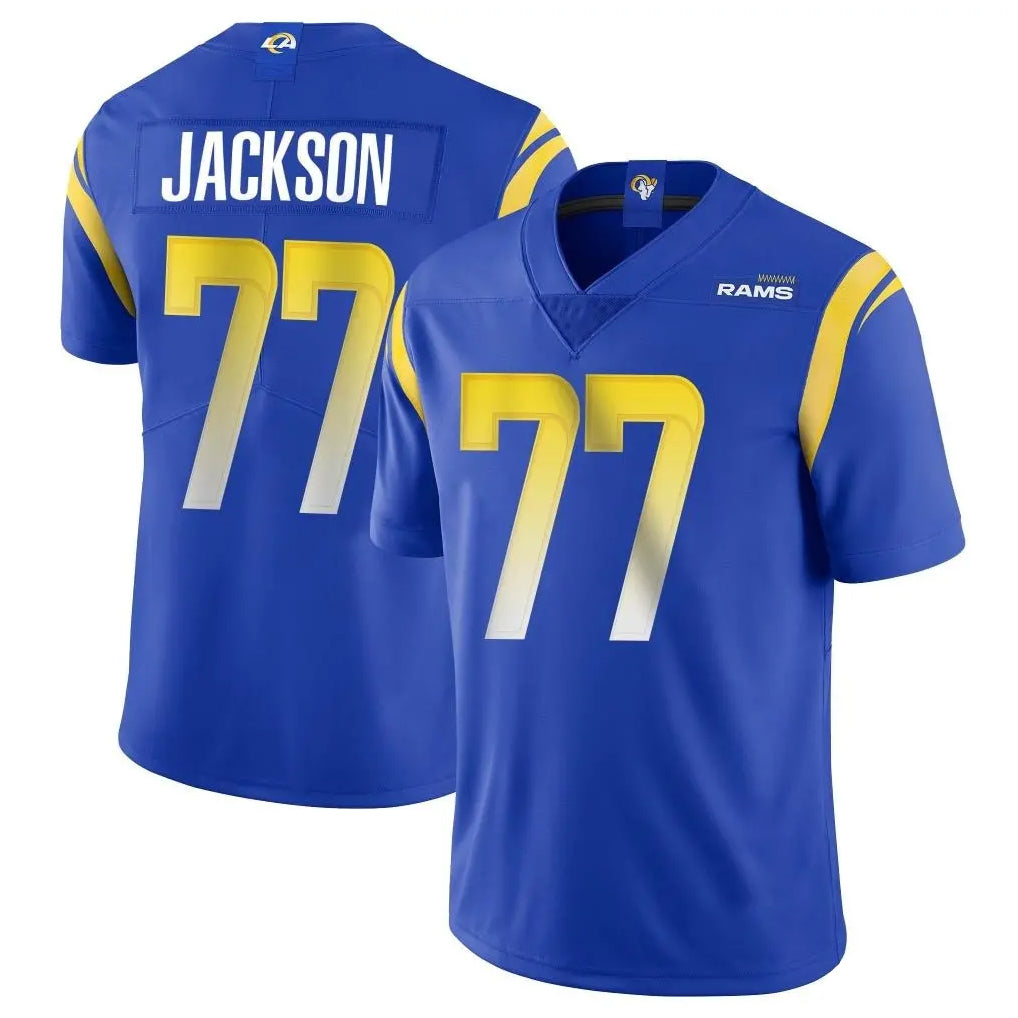 Mdoa LA.Rams #77 Alaric Jackson Player Royal Limited Vapor Untouchable Home Game Stitched Jerseys