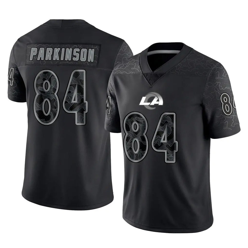 Mdoa LA.Rams #84 Colby Parkinson Player Black Limited Reflective Home Game Stitched Jerseys