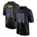 Mdoa LA.Rams #91 Kobie Turner Player Black Fashion Limited Home Game Stitched Jerseys