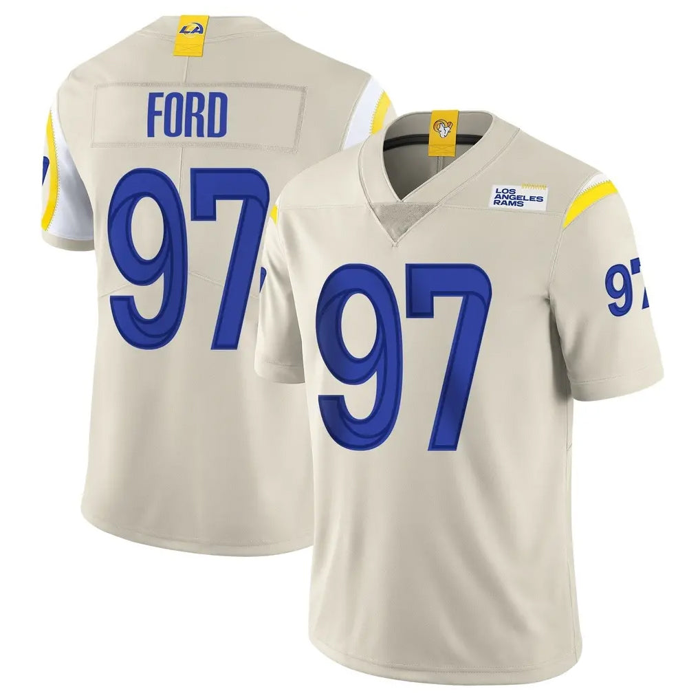Mdoa LA.Rams #97 Poona Ford Player Bone Limited Vapor Home Game Stitched Jerseys