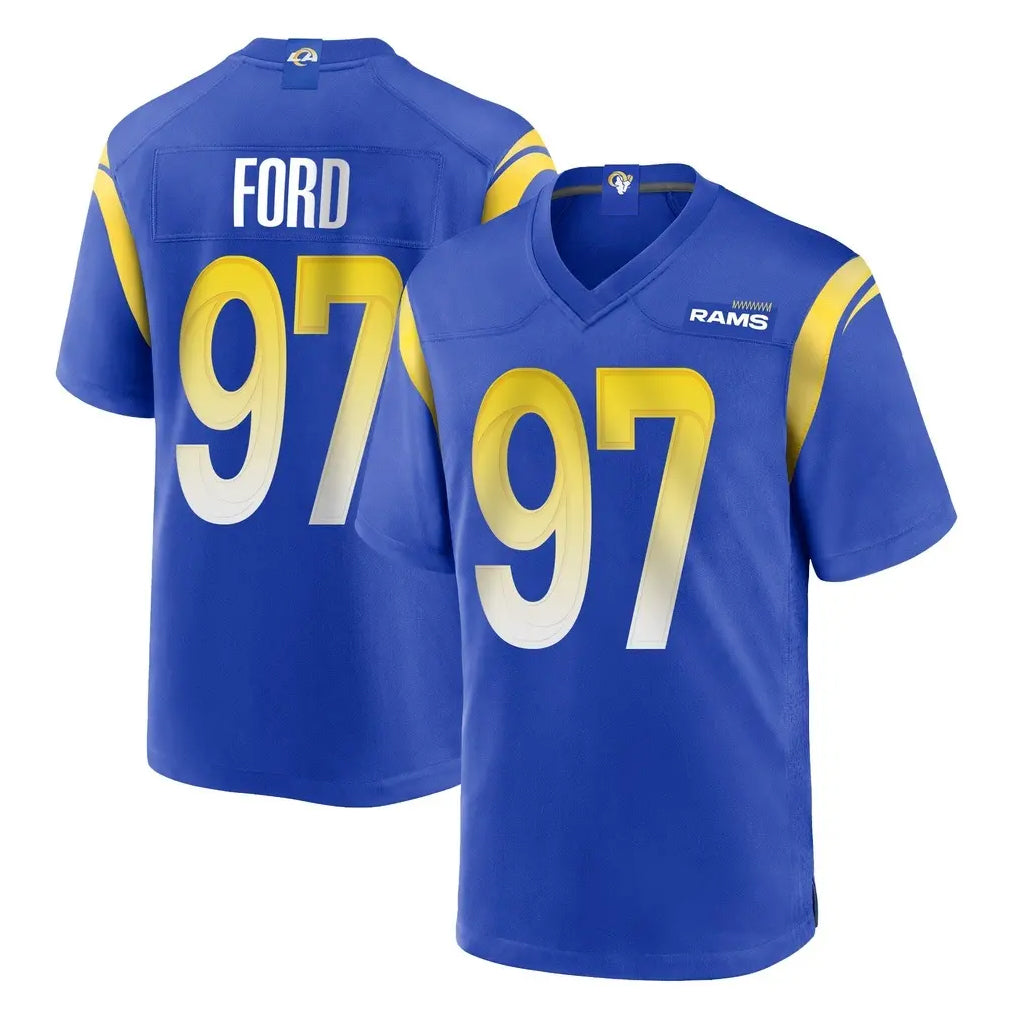 Mdoa LA.Rams #97 Poona Ford Player Royal Home Game Stitched Jerseys