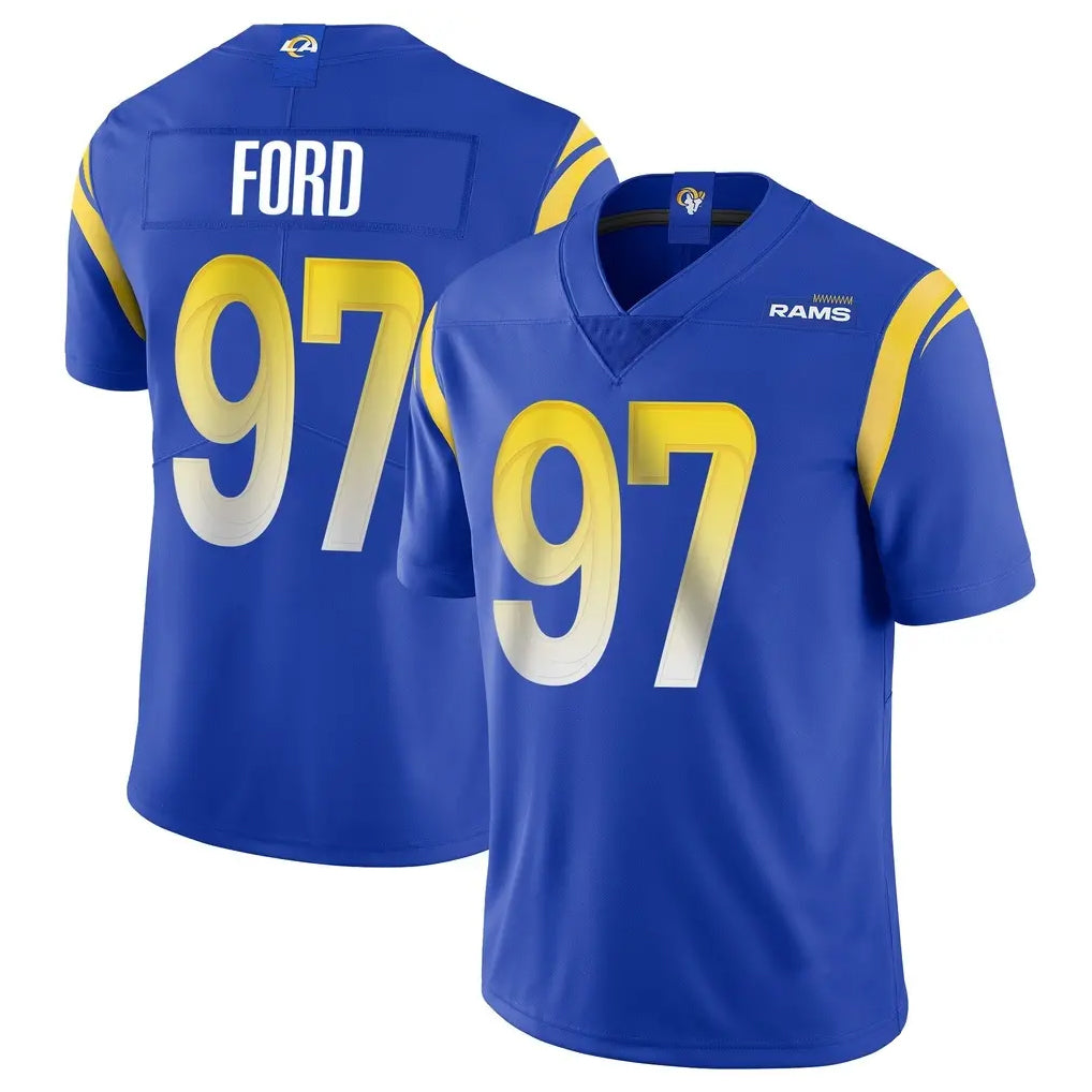 Mdoa LA.Rams #97 Poona Ford Player Royal Limited Vapor Untouchable Home Game Stitched Jerseys