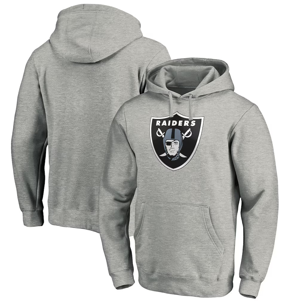 Mdoa LV.Raiders Gray LOGO Pullover Hoodies Home Game Blank Player Stitched Jerseys