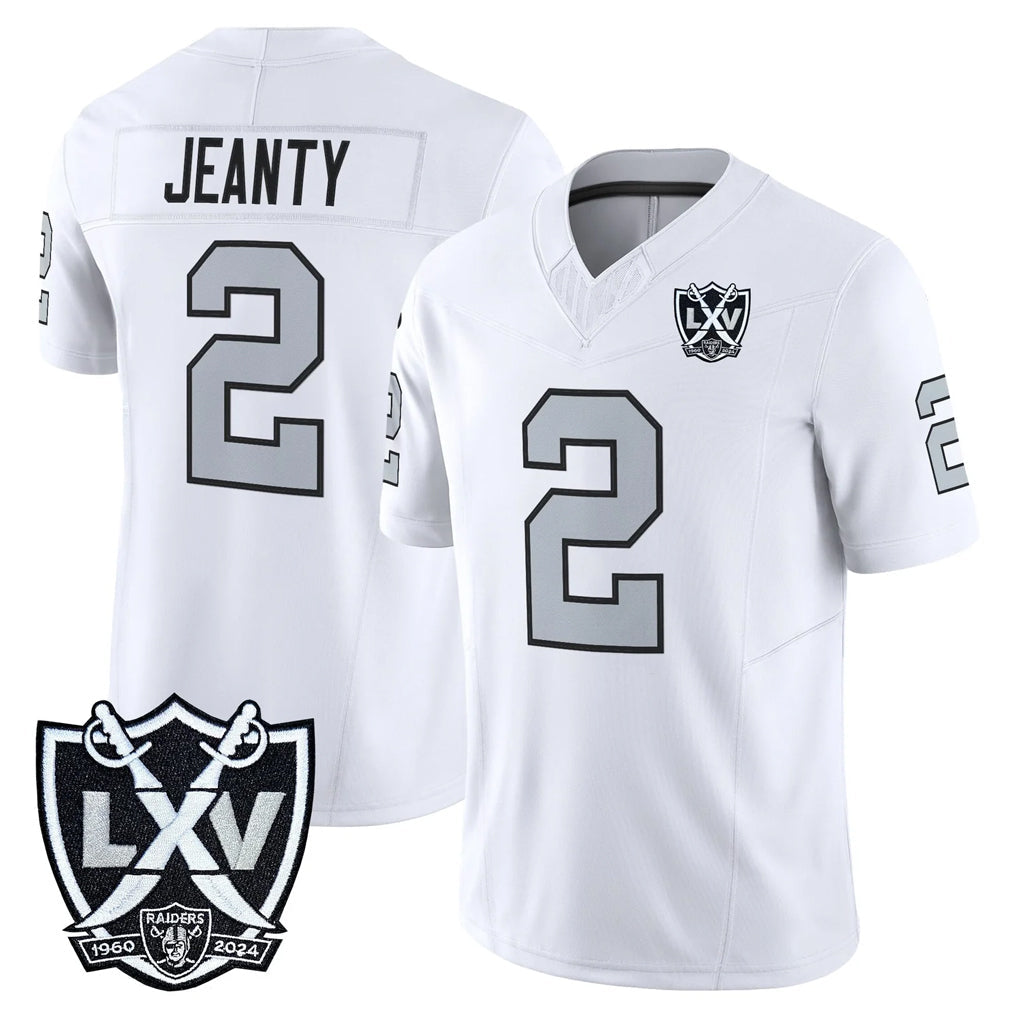 Mdoa LV.Raiders #2 Ashton Jeanty Player White 2026 Vapor Limited Home Game Stitched Jerseys