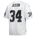 Mdoa LV.Raiders #34 Bo Jackson Mitchell & Ness White Big & Tall 1988 Retired Player Replica Stitched Jerseys