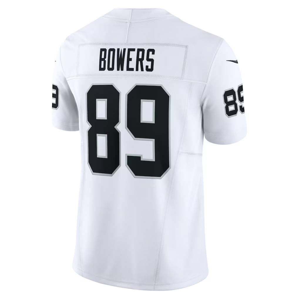 Mdoa LV.Raiders #89 Brock Bowers White Vapor F.U.S.E. Limited Stitched Jerseys