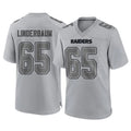 Mdoa LV.Raiders #65 Tyler Linderbaum Player Gray Atmosphere Fashion Limited Game Stitched Jerseys