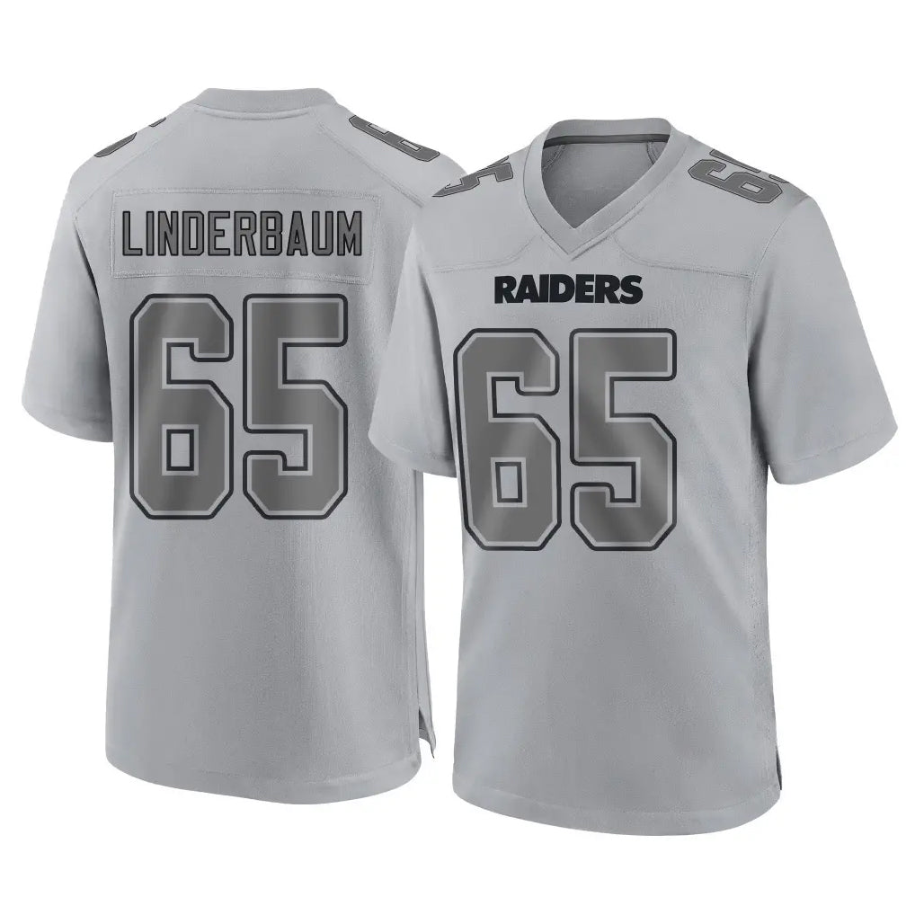 Mdoa LV.Raiders #65 Tyler Linderbaum Player Gray Atmosphere Fashion Limited Game Stitched Jerseys