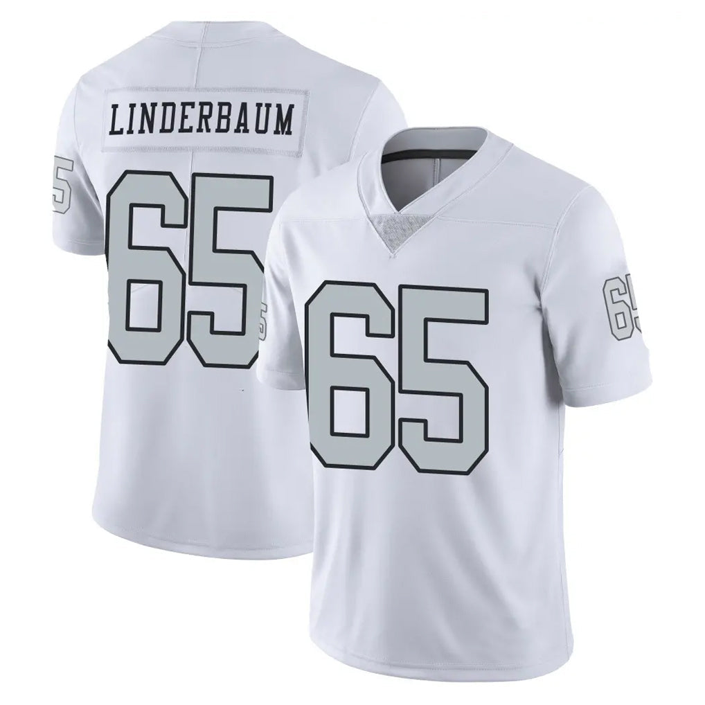 Mdoa LV.Raiders #65 Tyler Linderbaum Player White Limited Color Rush Home Game Stitched Jerseys
