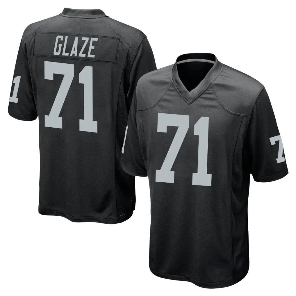 Mdoa LV.Raiders #71 DJ Glaze Player Black Home Game Stitched Jerseys