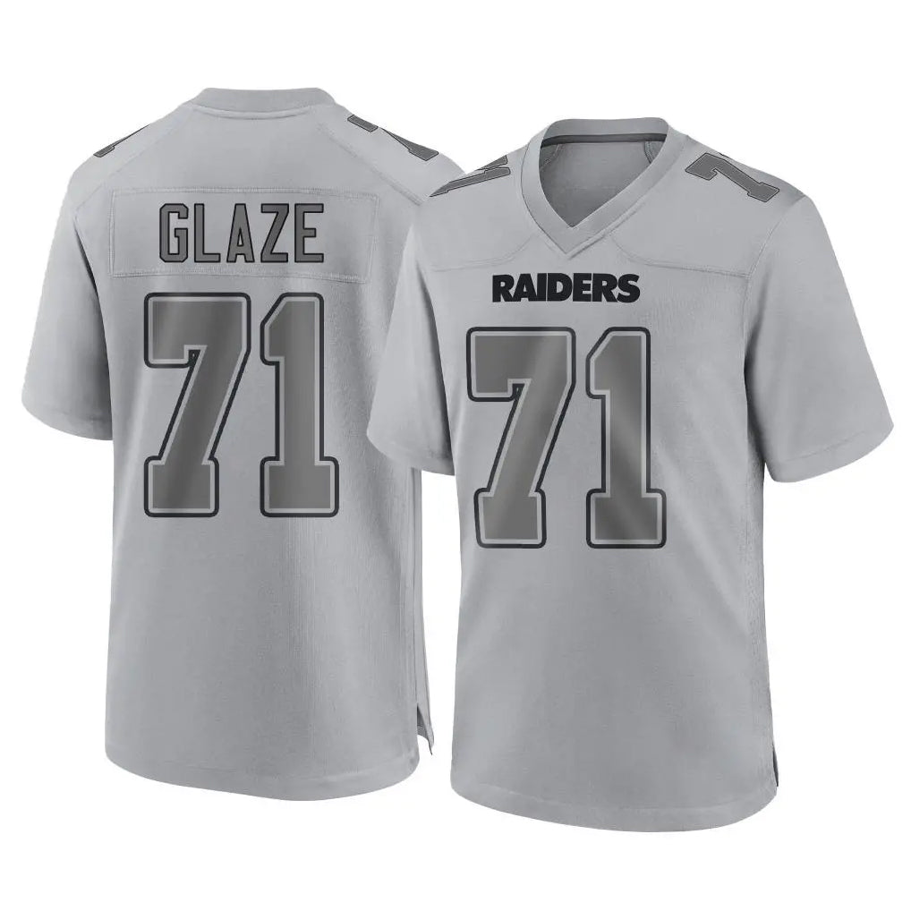 Mdoa LV.Raiders #71 DJ Glaze Player Gray Atmosphere Fashion Limited Game Stitched Jerseys