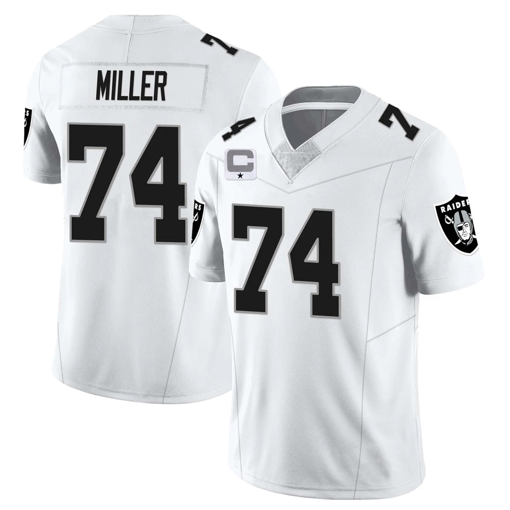 Mdoa LV.Raiders #74 Kolton Miller Player White Vapor Limited Elite Home Game Stitched Jerseys