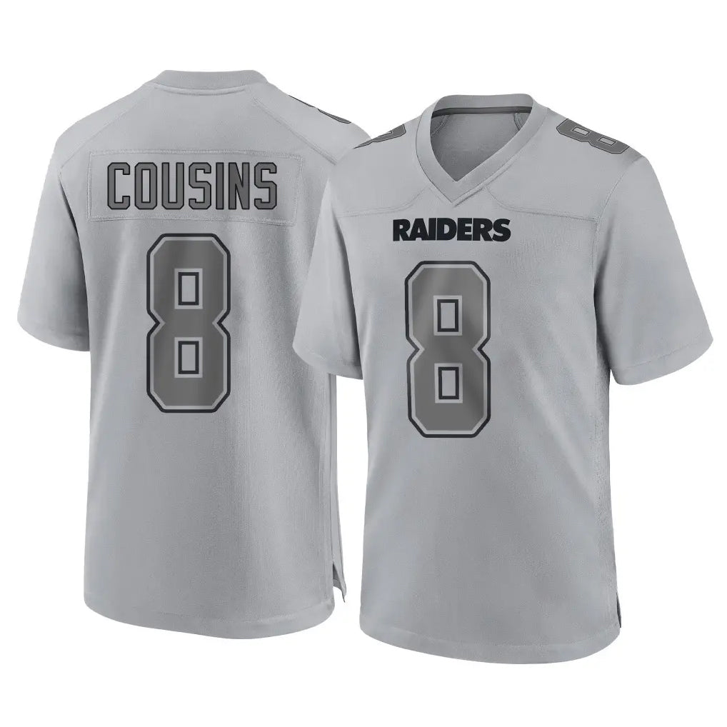 Mdoa LV.Raiders #8 Kirk Cousins Player Gray Atmosphere Fashion Limited Game Stitched Jerseys