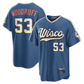 Mdoa M.Brewers #53 Brandon Woodruff Player Blue 2026 City Connect Home Game Stitched Jerseys