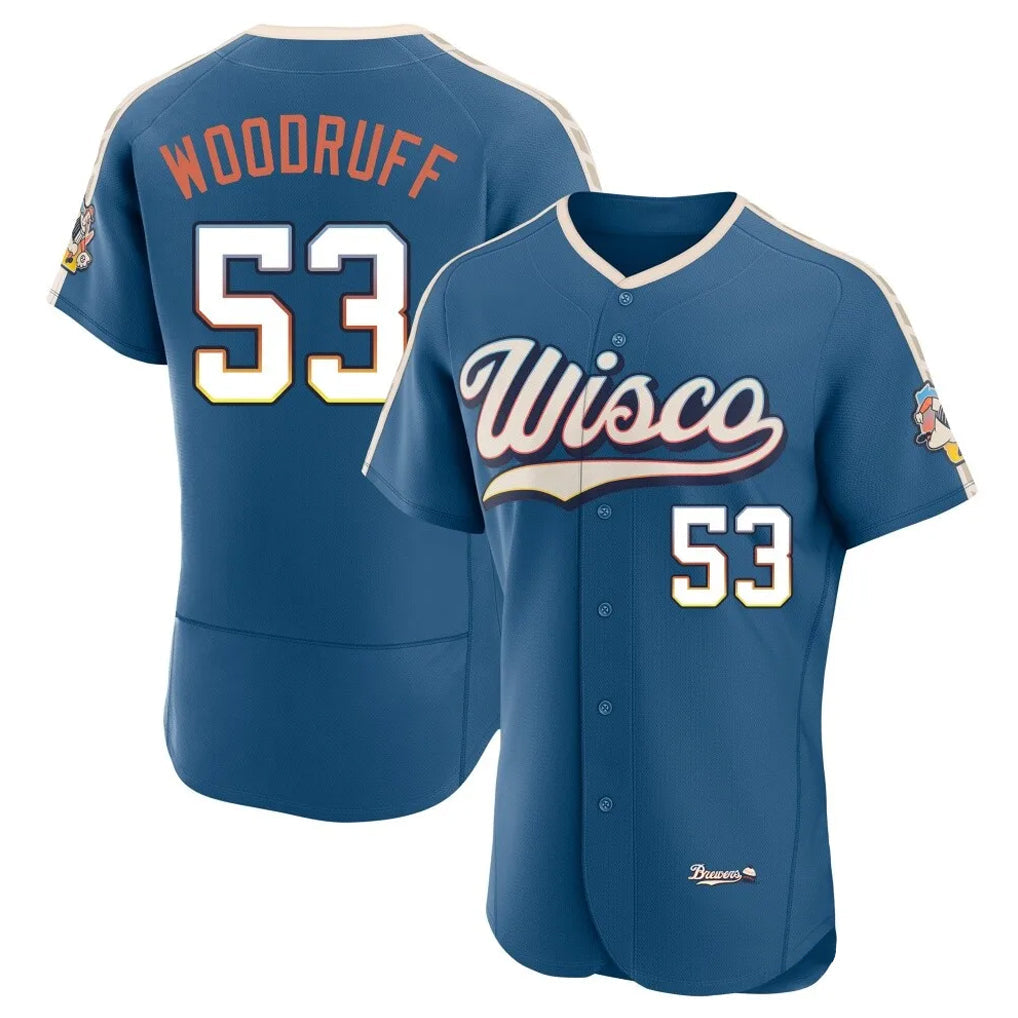 Mdoa M.Brewers #53 Brandon Woodruff Player Blue 2026 City Connect Home Limited Elite Stitched Jerseys