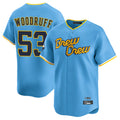 Mdoa M.Brewers #53 Brandon Woodruff Player Light Blue City Connect Home Limited Stitched Jerseys