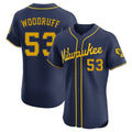 Mdoa M.Brewers #53 Brandon Woodruff Player Navy Home Limited Elite Stitched Jerseys