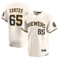 Mdoa M.Brewers #65 Nestor Cortes Player Cream Home Limited Game Stitched Jerseys