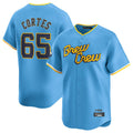 Mdoa M.Brewers #65 Nestor Cortes Player Light Blue City Connect Home Limited Stitched Jerseys