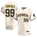 Mdoa M.Brewers #99 Gary Sanchez Player Cream Home Limited Game Stitched Jerseys