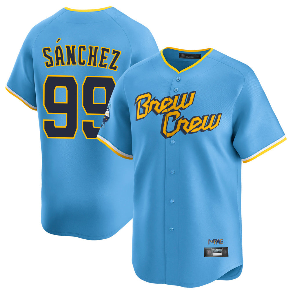 Mdoa M.Brewers #99 Gary Sanchez Player Light Blue City Connect Home Limited Stitched Jerseys