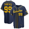 Mdoa M.Brewers #99 Gary Sanchez Player Navy Home Stadium Game Stitched Jerseys