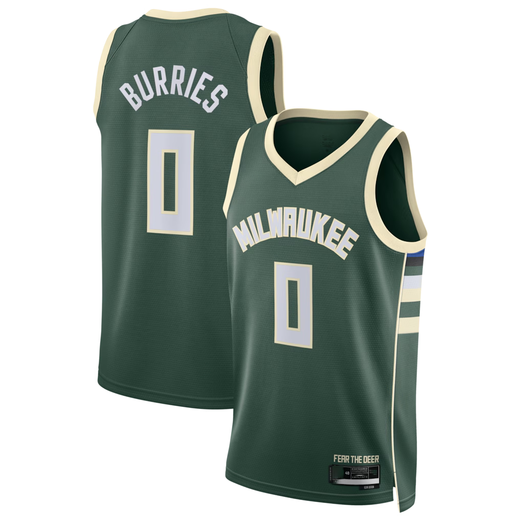 Mdoa M.Bucks #0 Brayden Burries Hunter Green Swingman Jerseys - Icon Edition