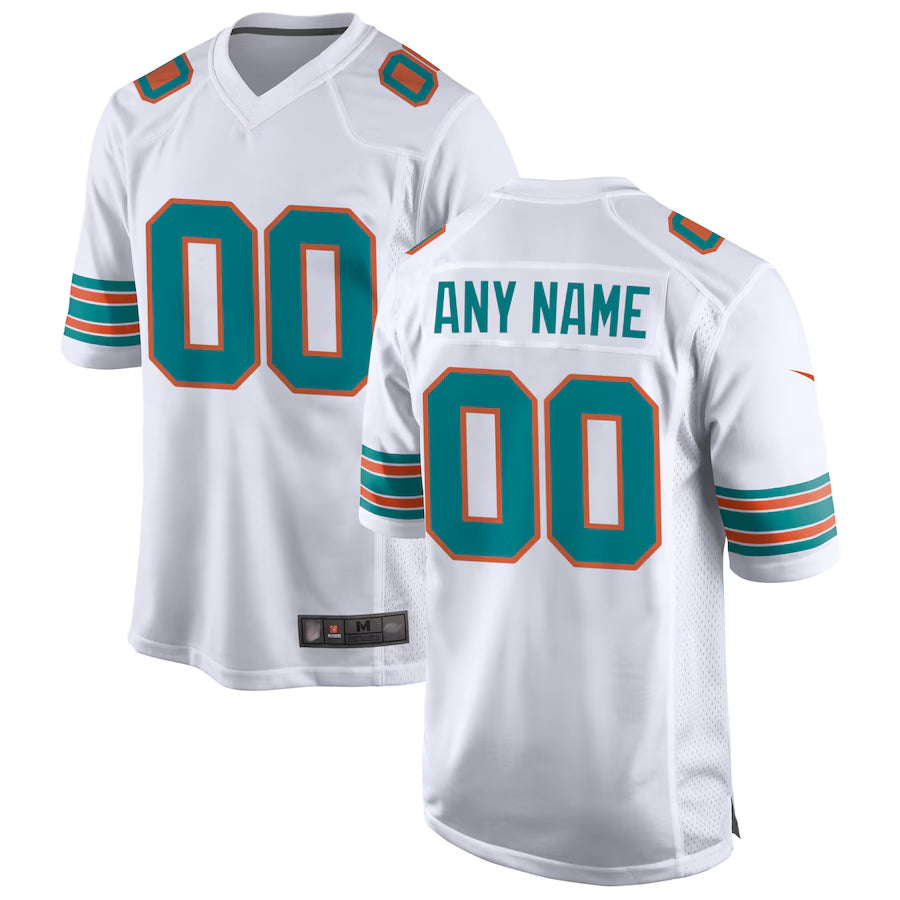 Mdoa Custom M.Dolphins Game Secondary Alternate Stitched Jerseys
