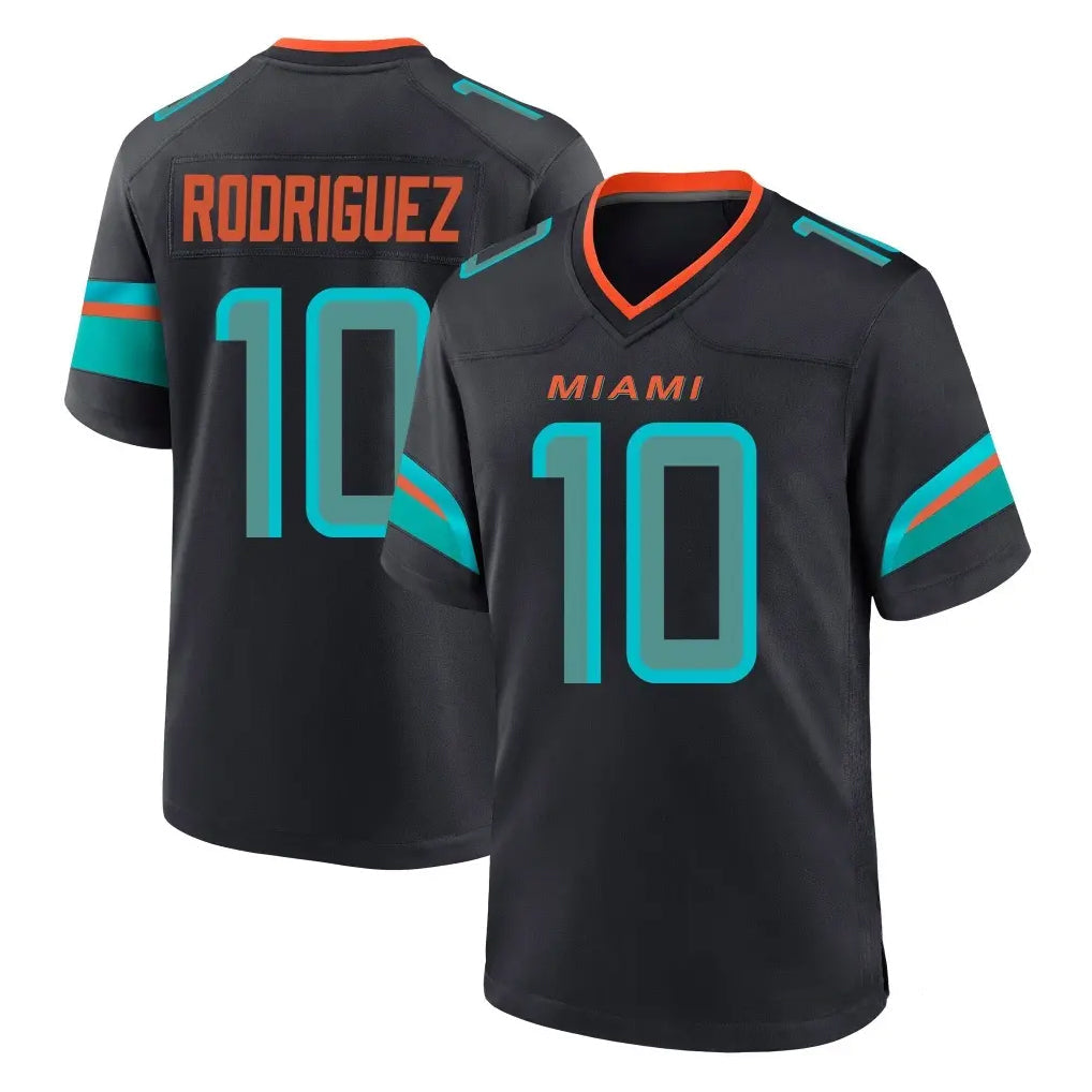 Mdoa M.Dolphins #10 Jacob Rodriguez Player Black Pitch Rivalries Collection Home Game Stitched Jerseys
