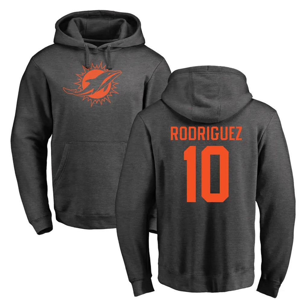 Mdoa M.Dolphins #10 Jacob Rodriguez Player Darkgray Pullover Hoodies Limited Stitched Jerseys