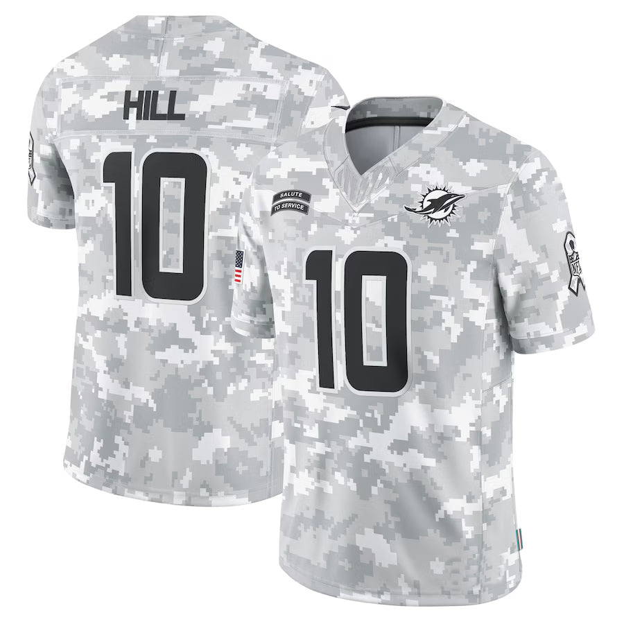 Mdoa M.Dolphins #10 Tyreek Hill Player Arctic Camo Salute to Service Limited Stitched Jerseys