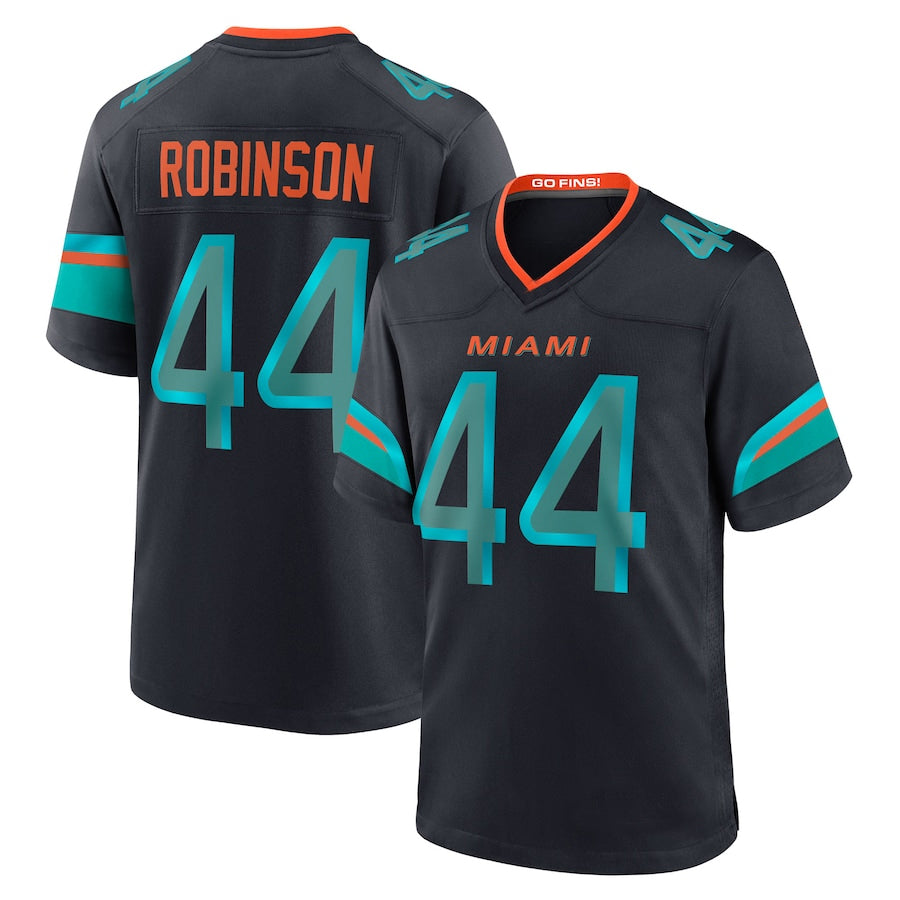 Mdoa M.Dolphins #44 Chop Robinson Player Pitch Blue Rivalries Collection Game Stitched Jersey