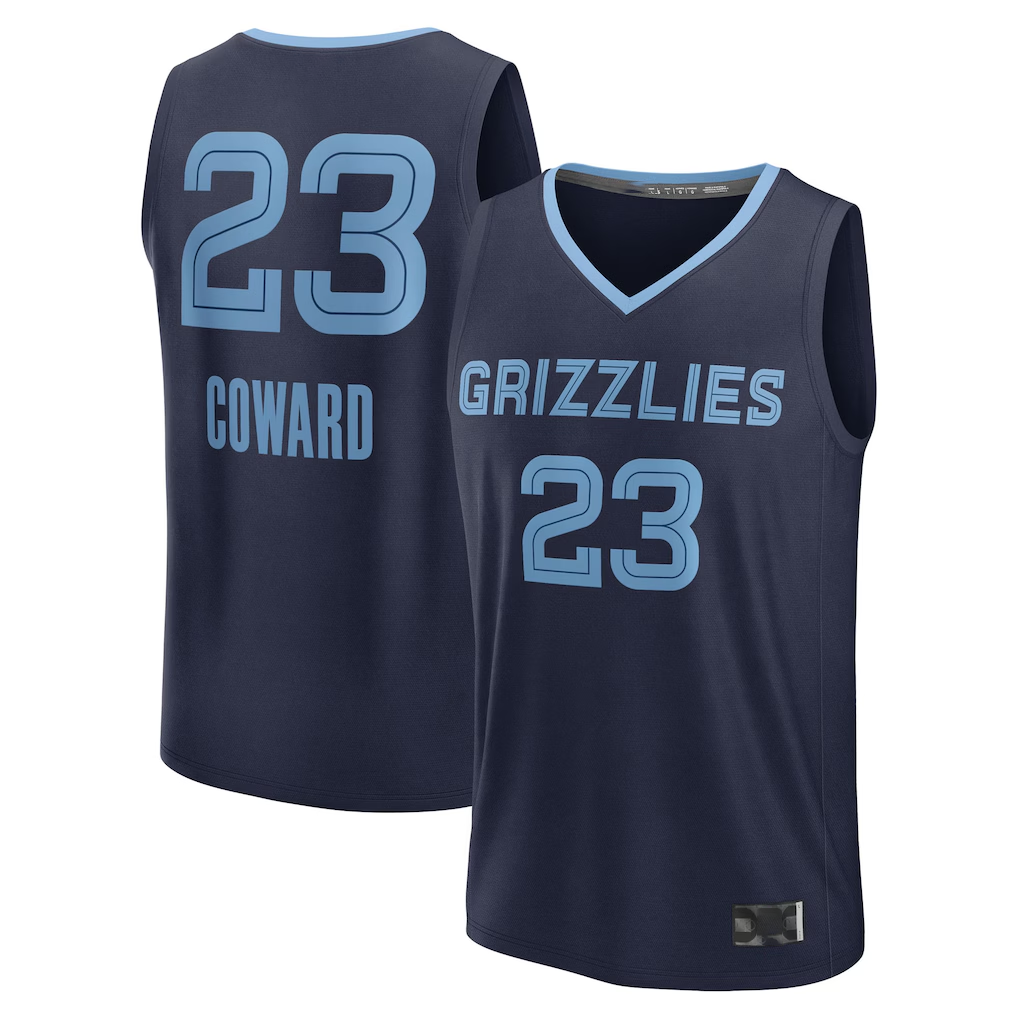 Mdoa M.Grizzlies #23 Cedric Coward Navy Draft First Round Pick Fast Break Replica Stitched Jerseys- Icon Edition