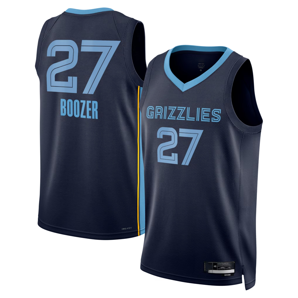 Mdoa M.Grizzlies #27 Cameron Boozer Navy 2026 Draft Swingman Stitched Jerseys- Icon Edition