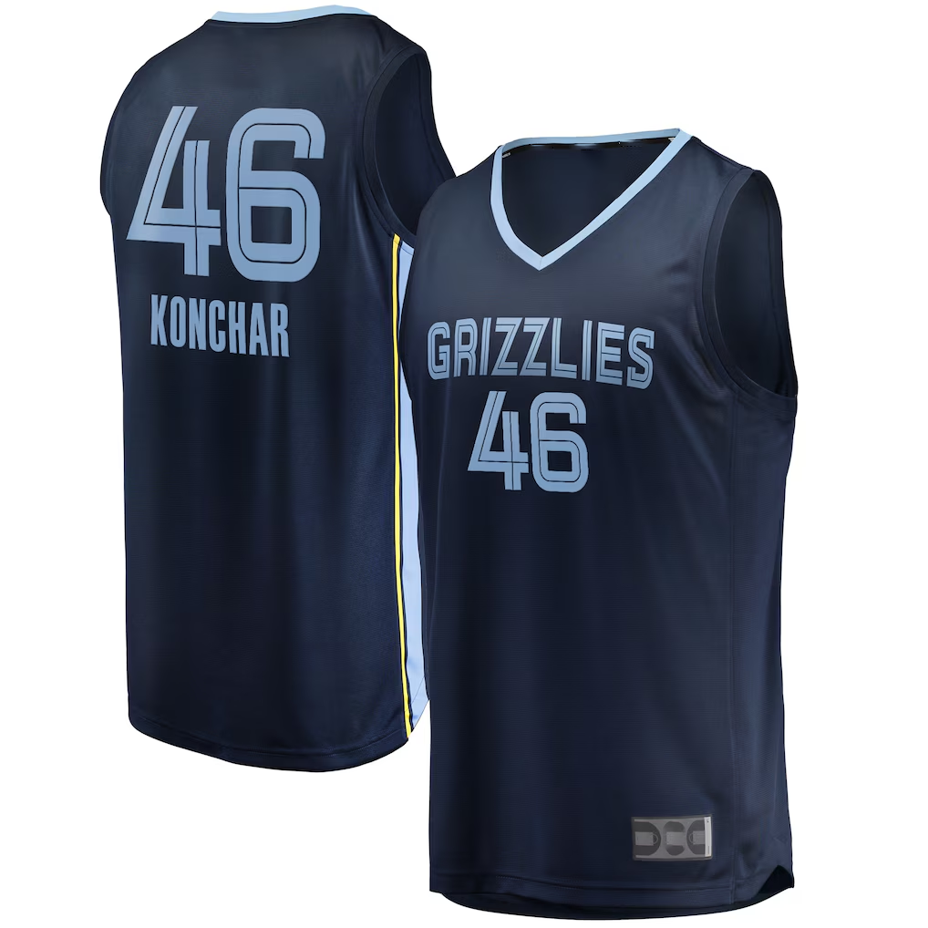 Mdoa M.Grizzlies #46 John Konchar Navy Fast Break Replica Stitched Jerseys- Icon Edition