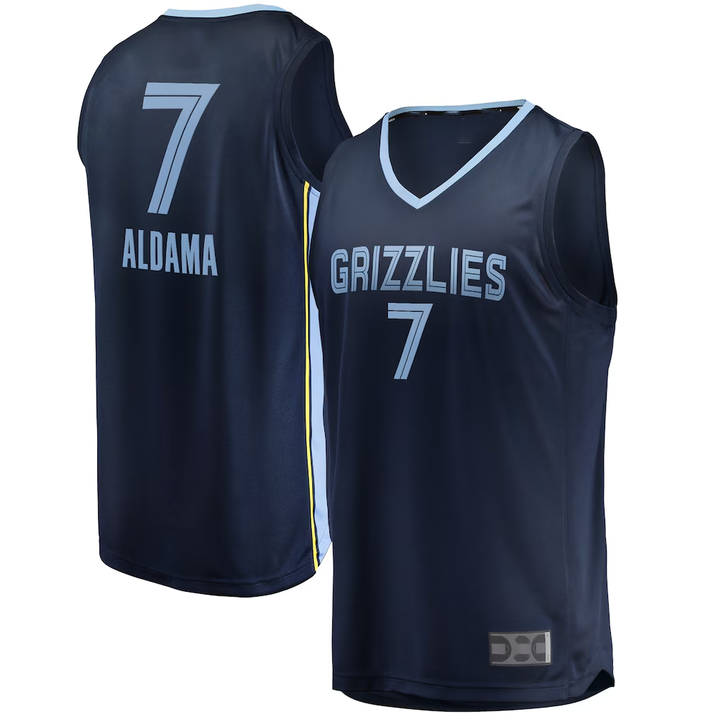 Mdoa M.Grizzlies #7 Santi Aldama Navy Fast Break Replica Stitched Jerseys- Icon Edition