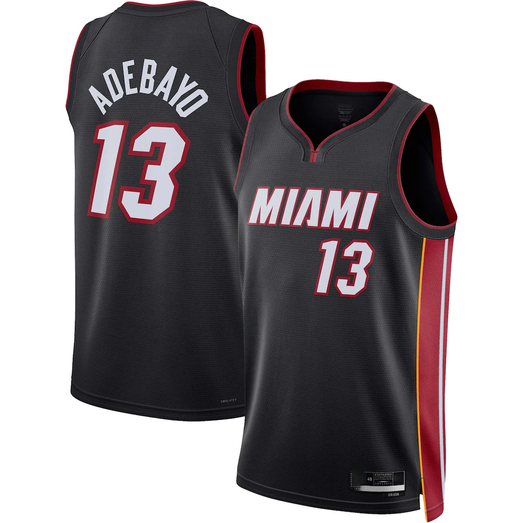 Mdoa M.Heat #13 Bam Adebayo kounmpo Black Fast Break Jerseys - Icon Edition