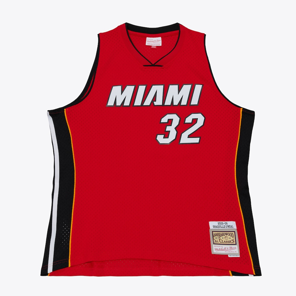 Mdoa M.Heat #32 Shaquille O'Neal Mitchell & Ness Red 2005-06 Swingman Jerseys