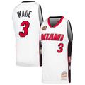 Mdoa M.Heat #3 Dwyane Wade Mitchell & Ness White Hall of Fame Class of 2023 Throwback Swingman Jerseys