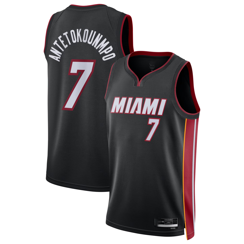 Mdoa M.Heat #7 Giannis Antetokounmpo Black Swingman Jerseys - Icon Edition
