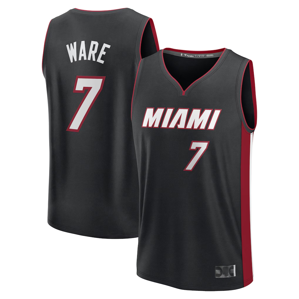 Mdoa M.Heat #7 Kel'el Ware Black Fast Break Replica Player Jerseys - Icon Edition