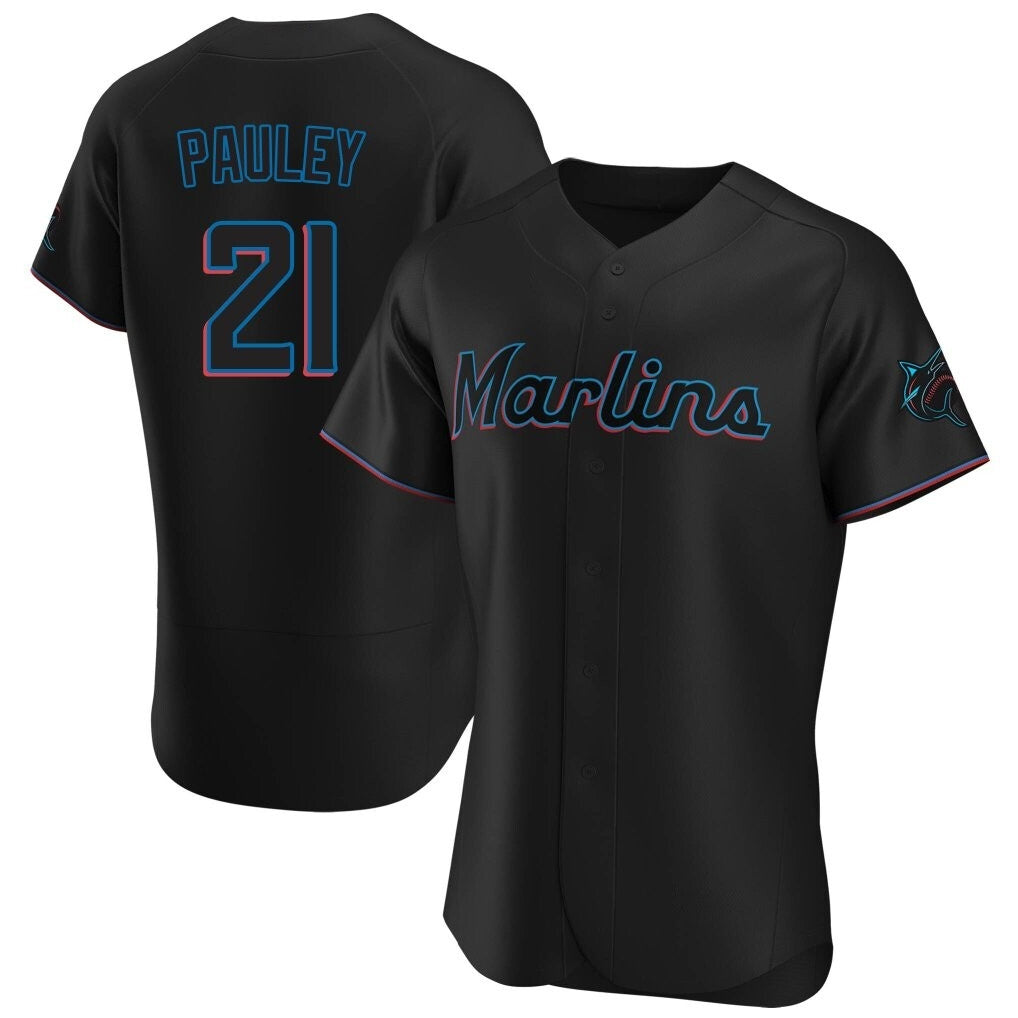 Mdoa M.Marlins #21 Graham Pauley Player Black Home Limited Elite Stitched Jerseys