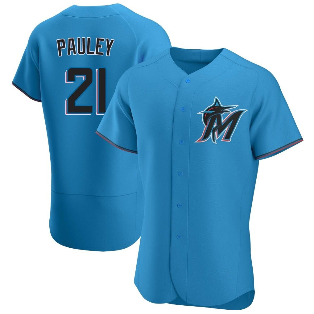 Mdoa M.Marlins #21 Graham Pauley Player Blue Home Limited Elite Stitched Jerseys