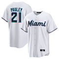 Mdoa M.Marlins #21 Graham Pauley Player White  Home Game Stitched Jerseys