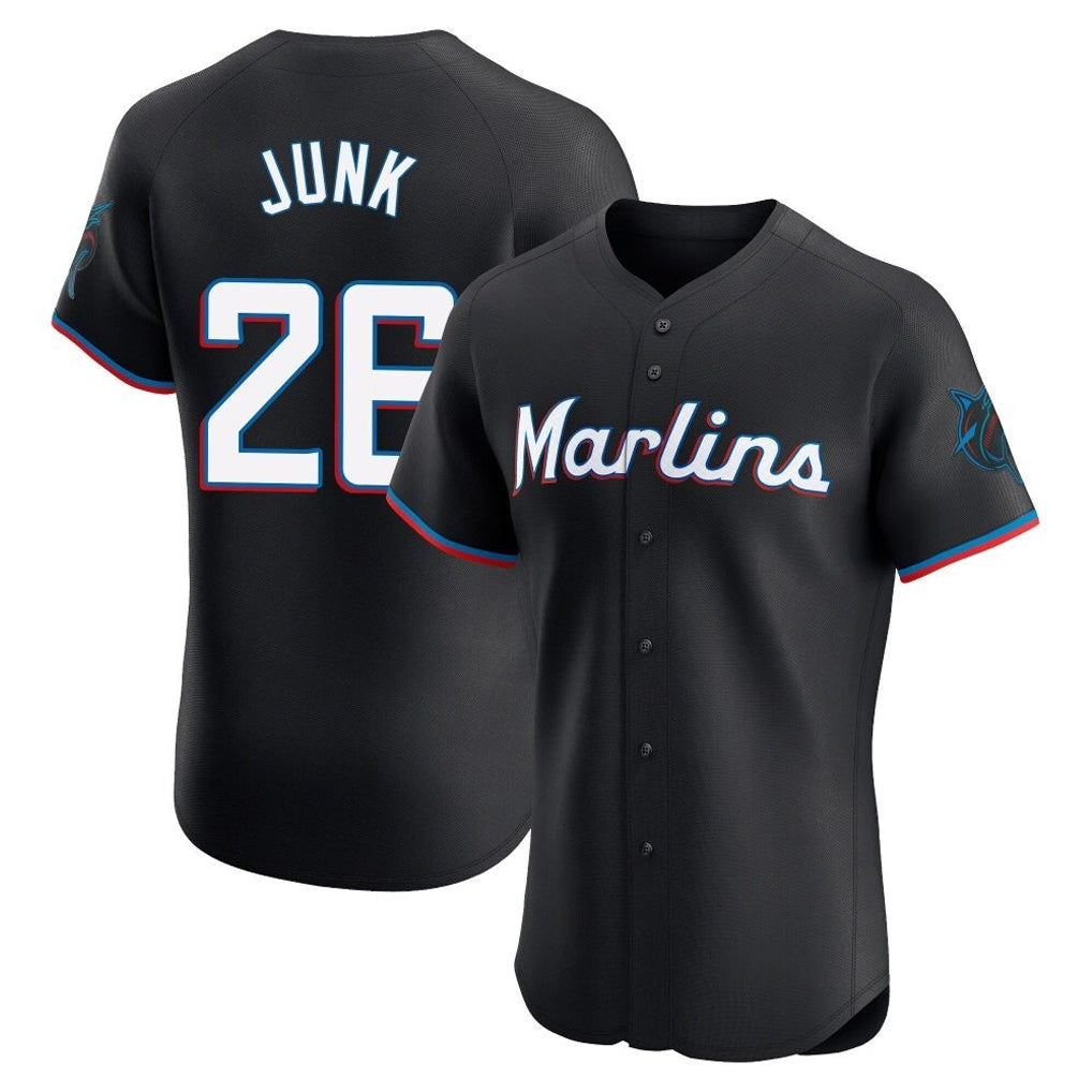 Mdoa M.Marlins #26 Janson Junk Player Black Vapor Home Limited Elite Stitched Jerseys