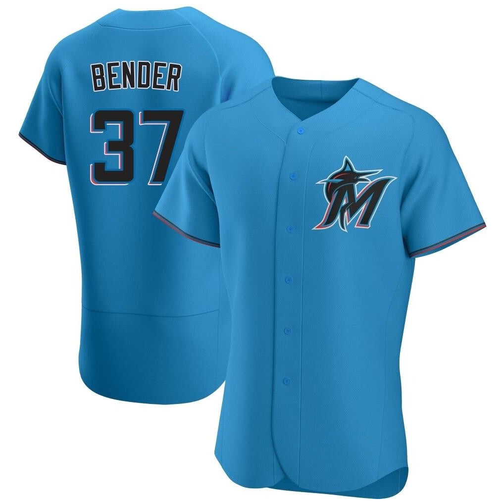 Mdoa M.Marlins #37 Anthony Bender Player Blue Home Limited Elite Stitched Jerseys
