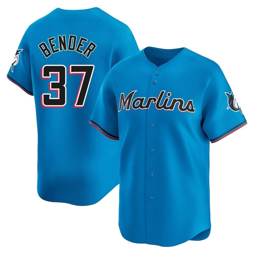 Mdoa M.Marlins #37 Anthony Bender Player Blue Home Limited Stitched Jerseys