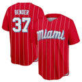 Mdoa M.Marlins #37 Anthony Bender Player Red City Connect Home Game Stitched Jerseys