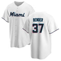 Mdoa M.Marlins #37 Anthony Bender Player White  Home Game Stitched Jerseys