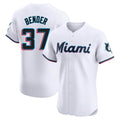 Mdoa M.Marlins #37 Anthony Bender Player White  Home Limited Elite Stitched Jerseys